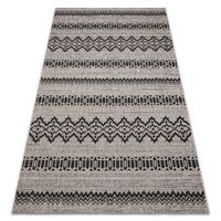 alfombra de cuerda sisal floorlux 20510 plateadonegro 80x150 cm