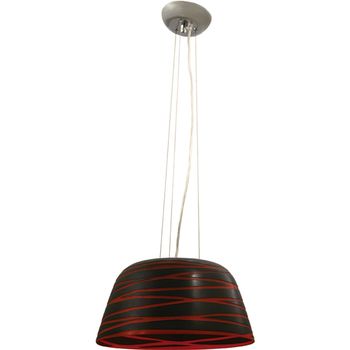 Colgante lurdes 1xe27 al.reg.xd.37cm rojo/negro