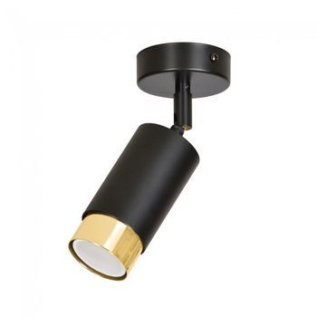 Foco de techo orientable mura negro/oro