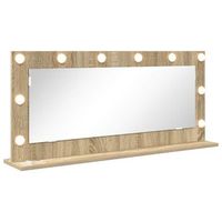 espejo de tocador roble sonoma 100 x 45 x 18 cm rectangular vidaxl