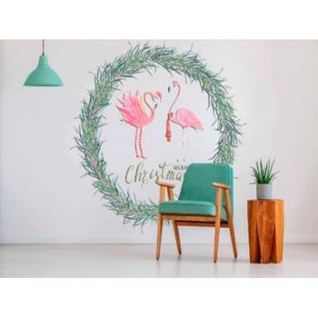Vinilo Flamencos Navidad 185x60cm