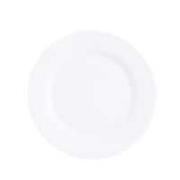 set 6 platos llanos opal 275cm arcoroc intensity white - blanco apto microondas