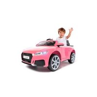 audi tt rs 12v premium rosa - coche electrico infantil para ninos bateria 12v con mando control remoto