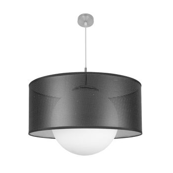 Colgante cosmico 1xe27 niquel/negro-plata regx60x60 cm