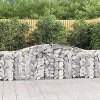 cesta de gaviones  gavion para piedras  gavion decorativo forma arco hierro galvanizado 400x30x80100cm cfw197054