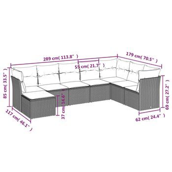 Conjunto De Muebles Para Exteriores (conjunto De 8 Piezas Con Cojines)