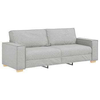Sofá De 3 Plazas De Tela Gris Nube, 220x78x84 Cm Vidaxl