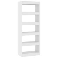 estanteriadivisor madera de ingenieria blanco 60x30x166 cm