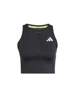 camiseta de running adidas adizero crop mujer negro