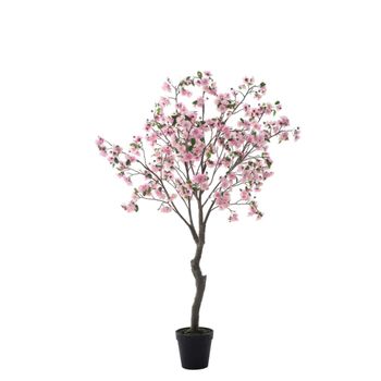 Cerezo en flor artificial rosa h210