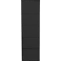 zapatero de 5 compartimentos negro