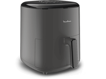 Freidora de aire - Moulinex Easy Fry Max 5L EZ245H,1500 W, 200 °C, 10 Programas, Tecnología Extra-Crisp, Temporizador, Panel Táctil LCD, Gris