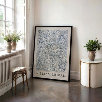Cuadro willow pattern x, marco negro, 30x40 cm