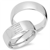 alianzas 18 quilates oro blanco 16 diamantes