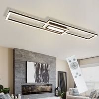 nettlife lampara de techo led lampara de techo negra iluminacion de techo geometrica moderna regulable con control remoto