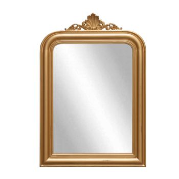 Espejo de madera dorada 100 x 78 cm oro