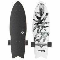 tabla de skate shark attack 76 cm gran blanco street surfing