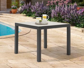 Gardenia 90cm Light Grey Garden Table