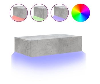 Mueble tv - mesa de tv con luces led gris hormigón 60x35x15,5 cm