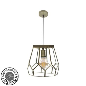 FABRILAMP Lámpara de techo colgante Lente Grande 1xe27 Cuero