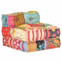 puf modular de tela patchwork vidaxl