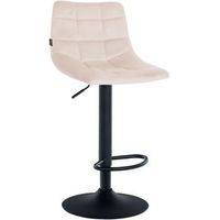 taburete de bar jerry en terciopelo beige 465x43x87 cm clp