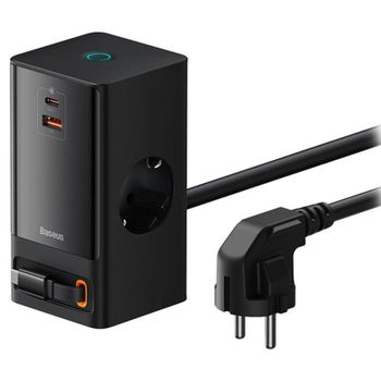 Baseus PowerCombo Tower 5 in 1 Estación de Carga Rápida 65W Negra