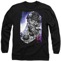 garfield camiseta manga larga dj lazy para hombre
