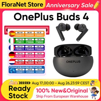 OnePlus Buds 4 Auriculares TWS con ANC de 55dB, controladores duales, LHDC 5.0 Hi-Res, batería de 45h, Bluetooth 5.4, IP55 y cancelación de ruido en llamadas con IA