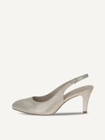 caprice sling pumps gold made of leather with funnel heel size 40