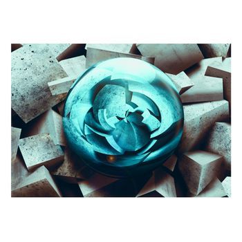 Papel Pintado 3d - Resplandor Azul (250x175 Cm)