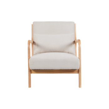 Sillón Tapizado En Tela Carrie Beige