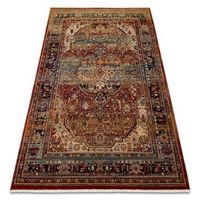 alfombra de lana keshan franjas ornamento oriental 751853528 beige  120x145 cm