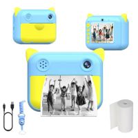 klack camara para ninos digital de impresion instantanea sin tinta en papel termico azul