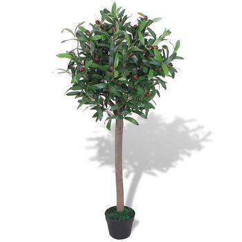 Árbol De Laurel Artificial Con Macetero Verde 120 Cm Vidaxl