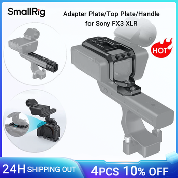 Placa superior SmallRig para unidad XLR Sony FX3 para mango Original FX3 con orificios roscados de 1/4 ''-20 micrófono de fijación de zapata fría MD3990