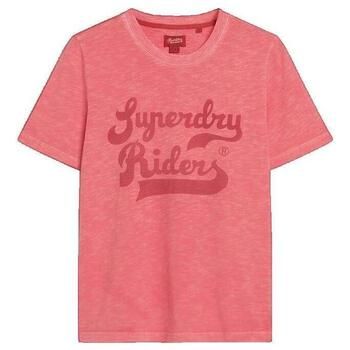 Superdry Camiseta T-shirt Archive Kiss Print manches courtes para mujer