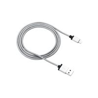 certified mfi braided cable usb to lightning grey