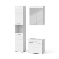 conjunto de muebles de bano luna 3 partes con mueble alto vicco