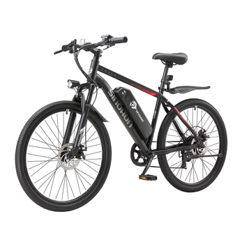 Bicicleta Eléctrica De Carretera Sinohon Em200d De 26 Pulgadas, Ligera, Negra