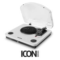 energy sistem whitespin tocadiscos vinilo bluetooth con altavoces integrados para escuchar musica 10w out usb para digitalizar vinilos rca 334578 rpm auto-stop gira discos traccion por correa