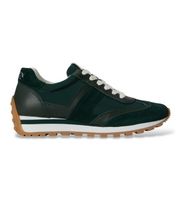 lauren ralph lauren para mujer 802p04672006 zapatilla deportiva dani de piel verde oscuro 41 plano cordones casual
