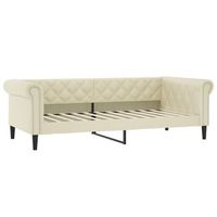 sofa cama  cama para adultos cuero sintetico color crema 100x200 cm