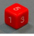 numbers 1  6 (6 same dice)