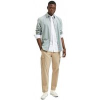 selected pantalon cargo slim tapered wick 172 cargo pants - chinchilla para hombre