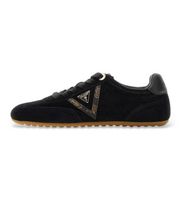 guess para mujer fltrelsue12 zapatillas de piel relli negro 38 plano cordones casual