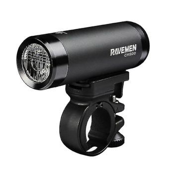 Cr500 Dua Lens Faro De Bicicleta Led Remoto Con Cable Óptico 500 Lm Batería Incorporada Y Carga Usb Cuerpo De Aluminio Impermeable Ipx6 (negro)