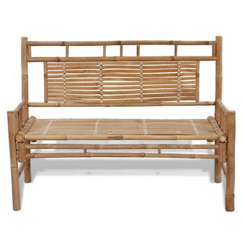 Banco De Jardín | Banco De Exterior | Silla De Jardín Plegable Bambú 120 Cm