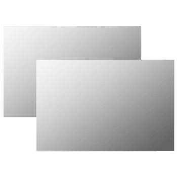Espejos De Pared Rectangulares 2 Unidades Vidrio 60x40 Cm Vidaxl