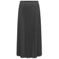 only falda line long skirt - dark grey melange para mujer